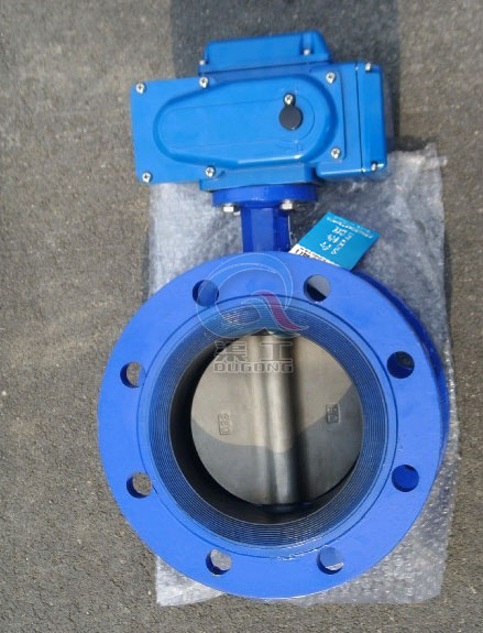 D941/D943电动法兰蝶阀实物图